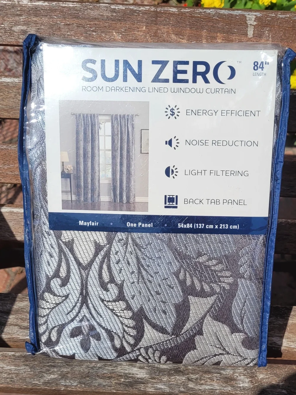 Mayfair Gray Room Darkening Lined Window Curtain Panel Set (Two Panels)